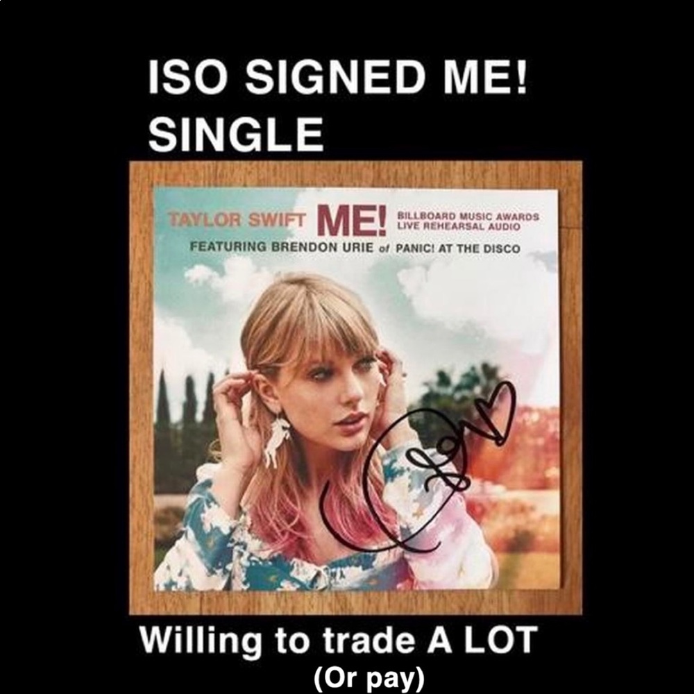 ISO Taylor Swift signed Me! CD single from Lover era